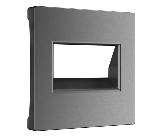 W1191164/ Накладка для двойной розетки Еthernet RJ-45 (графит матовый)